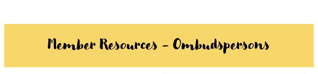 Member Resources- Ombudspersons