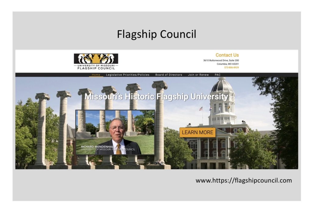 Flagship Councl
Missouri’s Historic Flagship University 
