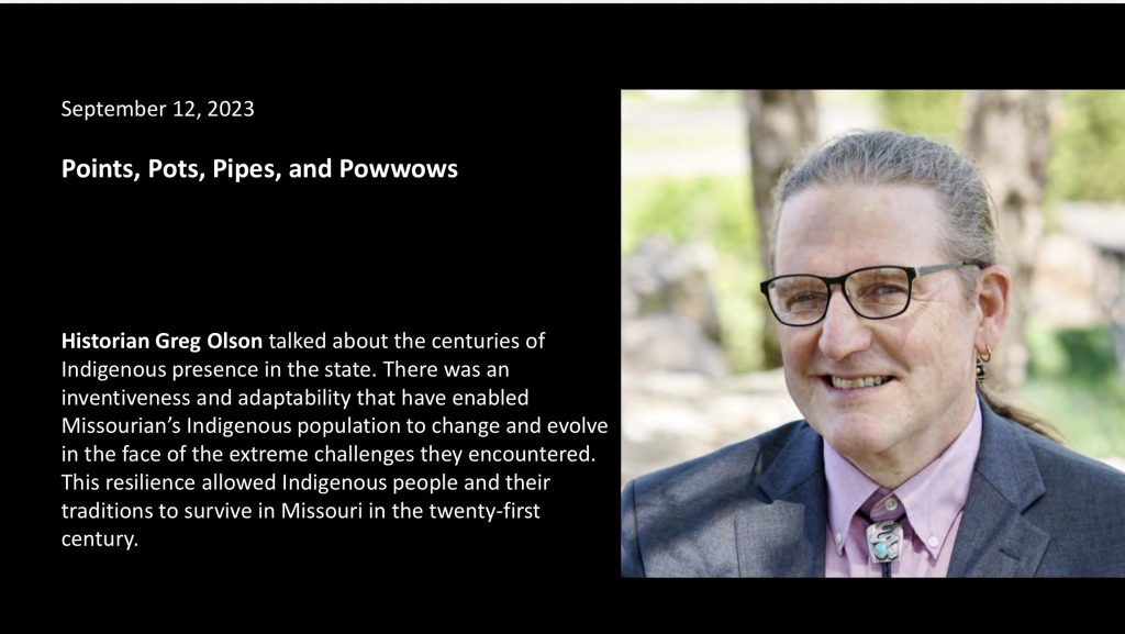 September 12, 2023 
Historian Greg Olson talked about the centuries of Indigenous presence in the state.