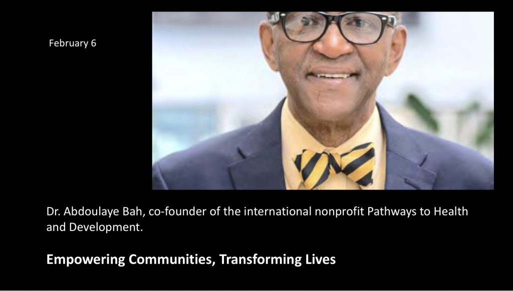 February 6, 2024
Dr. Abdoulaye Bah, co-founder of the international nonprofit Pathways to Health and Development.
Empowering Communities, Transforming Lives. 
