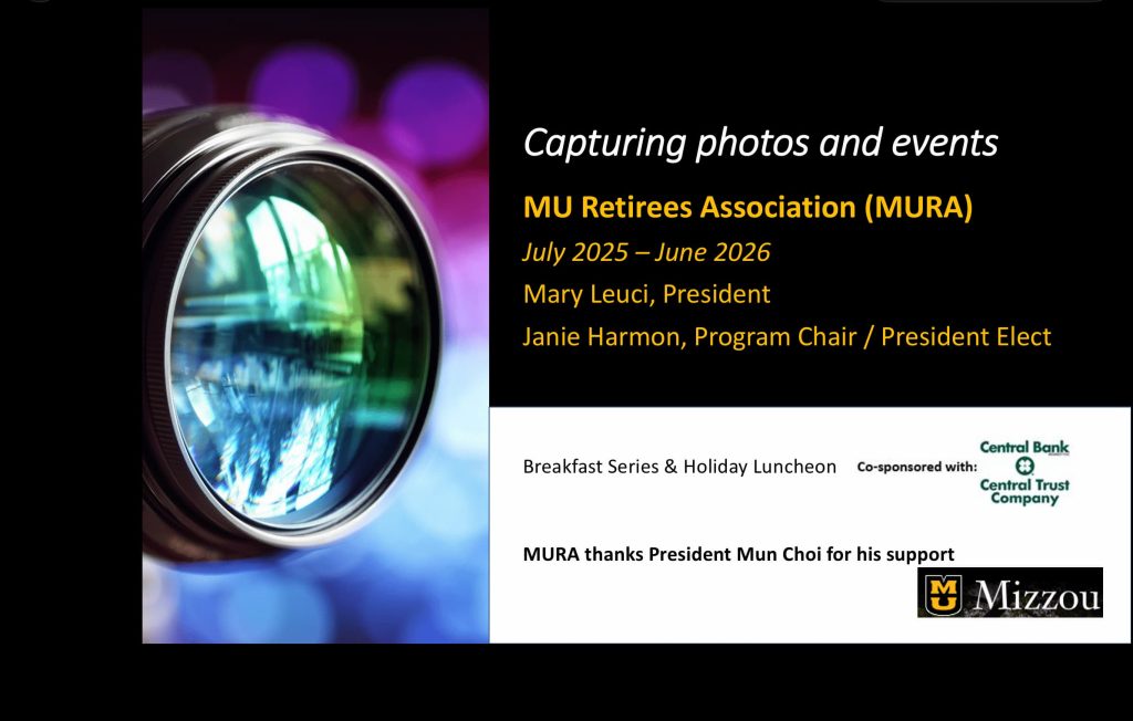Capturing Photos and Events July 2025 - June 2026