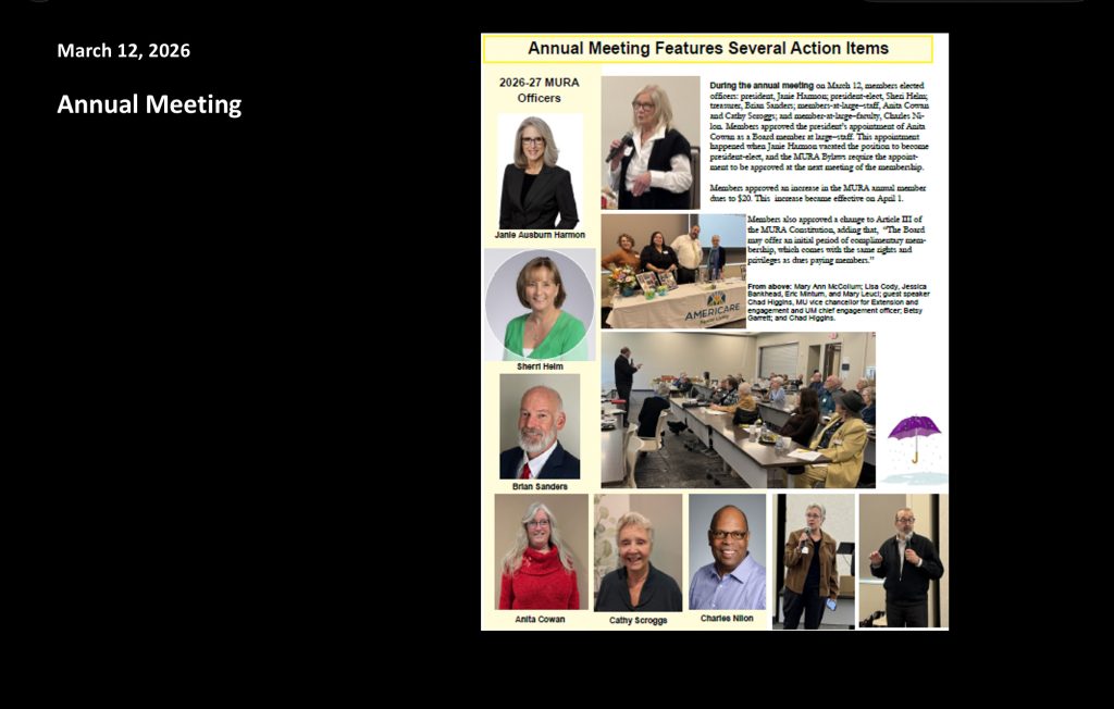 March 12, 2026 Annual Meeting Election of 2026-2027 Officers