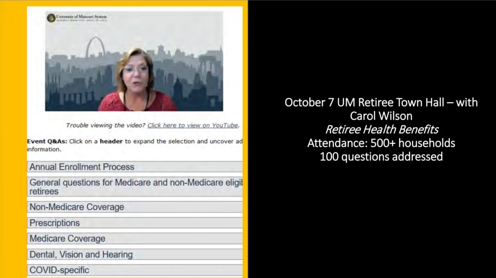 October 7, 2021 Carol Wilson, Retirees Health Benefits