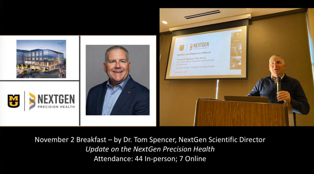 November 2, 2021 Dr. Tom Spencer, NextGen Scientific Director