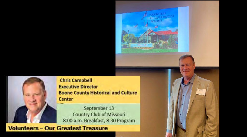 September 13, 2022 Chris Campbell, Executive Dir3ctor, Boone County Historical and Culture Center