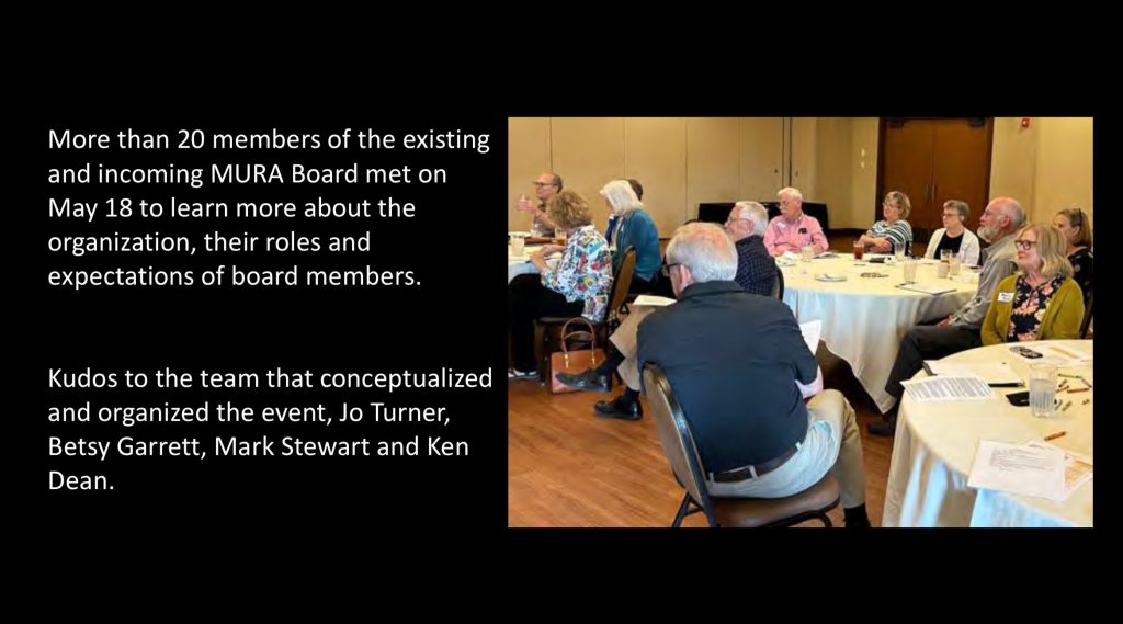 May 18, 2023 New MURA Board Orientation